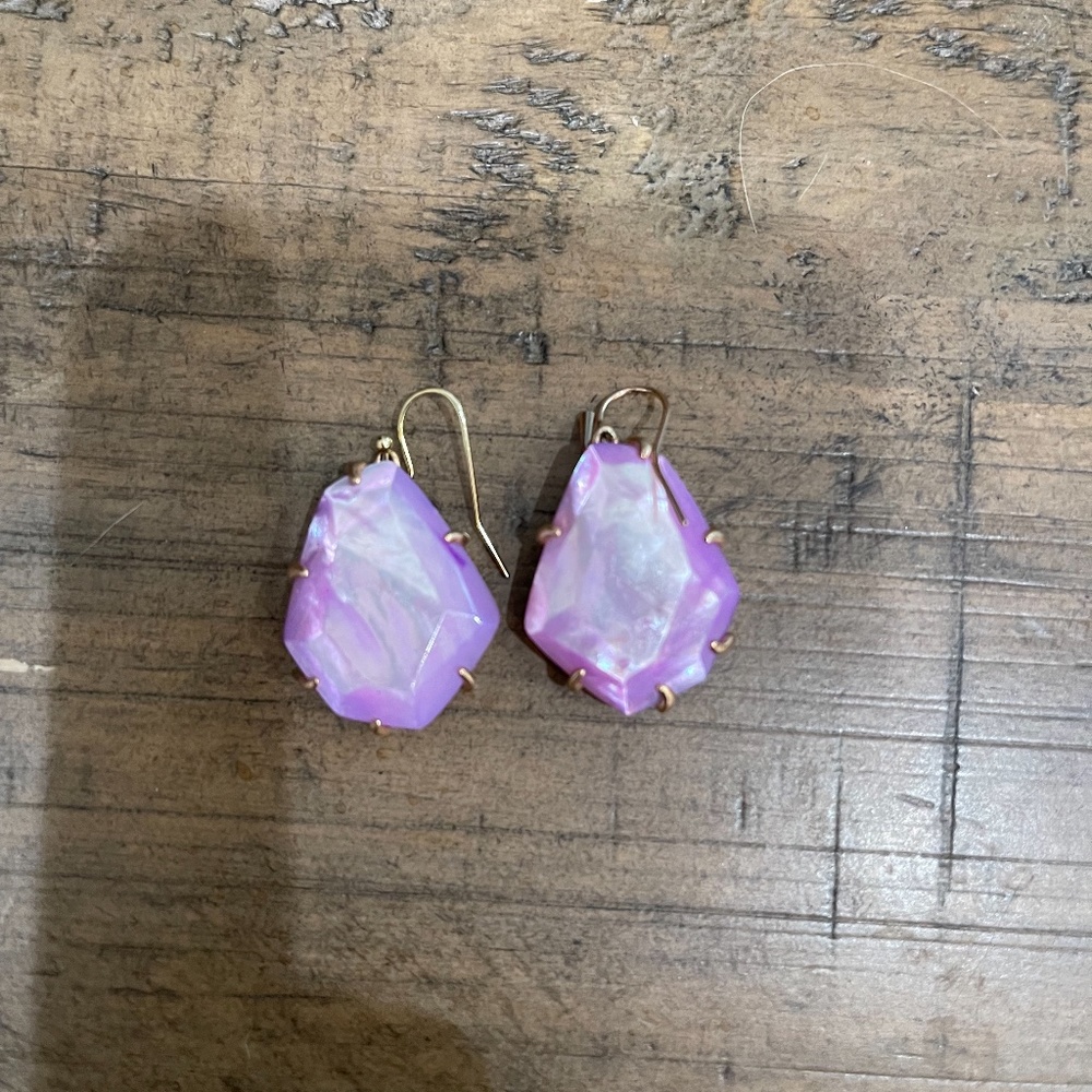Kendra Scott Pink Stone Earrings Statement